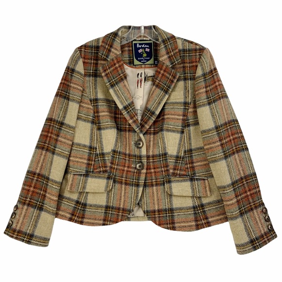 Boden Jackets & Coats Boden British Tweed By Moon 0 Wool Plaid